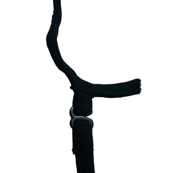 Victoria’s Secret Jumpsuit Black Halter Wide Leg Sexy Lounge V-Neck Medium - Picture 6 of 9